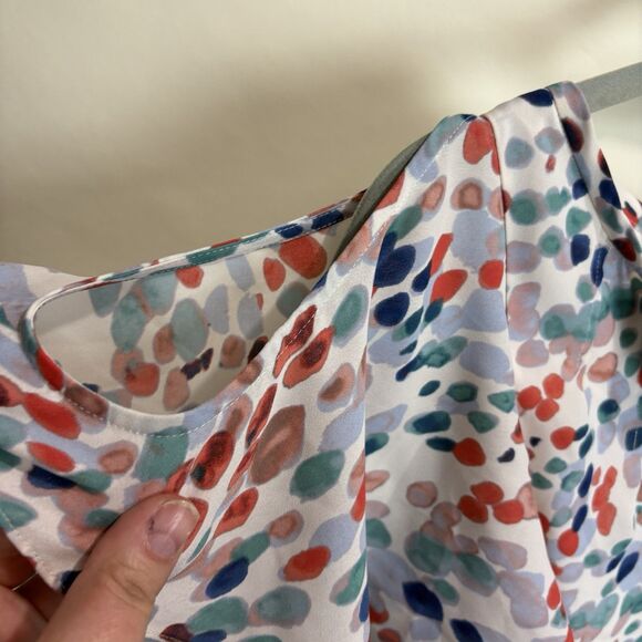 Maeve Anthropologie Flutter Sleeve Water Color Polka Dot Dress Womens Size XS - Picture 8 of 15